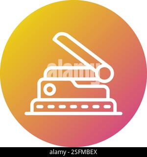 Hole Puncher Vector Icon Design Illustration Stock Vector