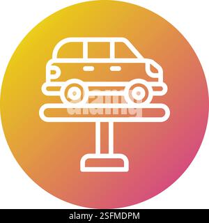 Car lift Vector Icon Design Illustration Stock Vector