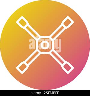 Lug wrench Vector Icon Design Illustration Stock Vector