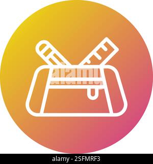 Pencil Case Vector Icon Design Illustration Stock Vector