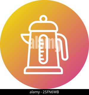 Electric Kettle Vector Icon Design Illustration Stock Vector