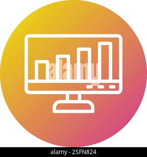 Bar Chart Vector Icon Design Illustration Stock Vector
