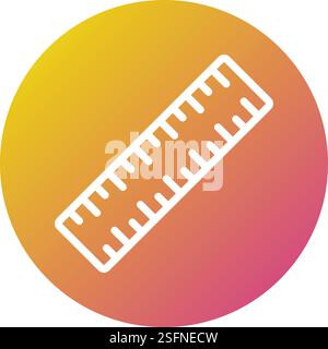 Ruler Vector Icon Design Illustration Stock Vector