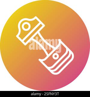 Piston Vector Icon Design Illustration Stock Vector