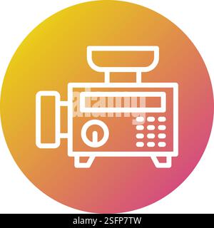 Meat Grinder Vector Icon Design Illustration Stock Vector
