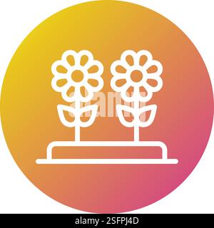 Flowers Vector Icon Design Illustration Stock Vector