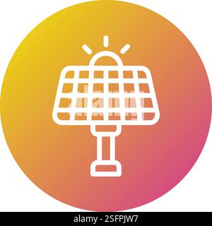 Solar Panel Vector Icon Design Illustration Stock Vector