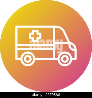 Ambulance Vector Icon Design Illustration Stock Vector