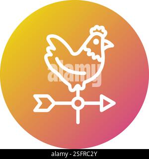 Weather Vane Vector Icon Design Illustration Stock Vector