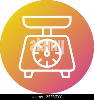 Kitchen Scale Vector Icon Design Illustration Stock Vector