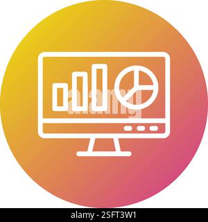 Web analytics Vector Icon Design Illustration Stock Vector