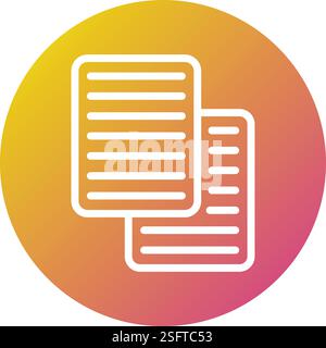 Copy Vector Icon Design Illustration Stock Vector