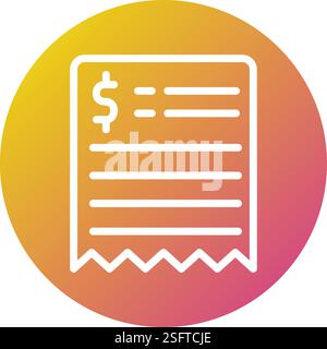 Receipt Vector Icon Design Illustration Stock Vector