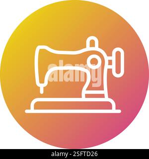 Sewing Machine Vector Icon Design Illustration Stock Vector