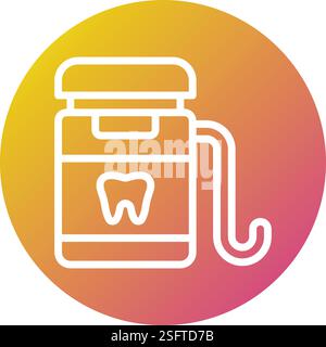 Dental Floss Vector Icon Design Illustration Stock Vector