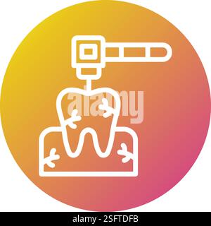Dental Drill Vector Icon Design Illustration Stock Vector