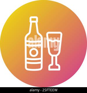 Champagne Vector Icon Design Illustration Stock Vector