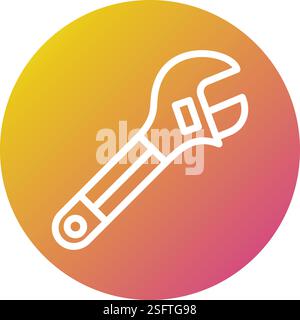 Wrench Vector Icon Design Illustration Stock Vector
