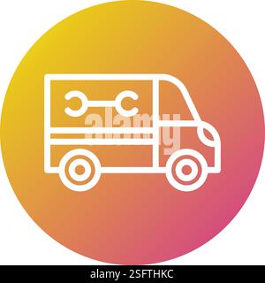 Plumber Truck Vector Icon Design Illustration Stock Vector