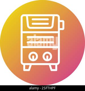 Water Heater Vector Icon Design Illustration Stock Vector