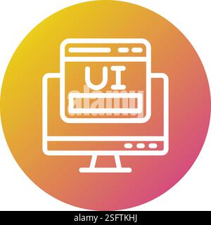 User interface Vector Icon Design Illustration Stock Vector