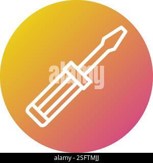 Screwdriver Vector Icon Design Illustration Stock Vector