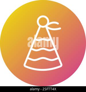 Party hat Vector Icon Design Illustration Stock Vector