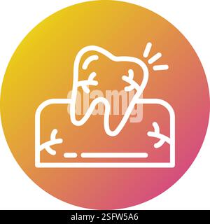 Wisdom Tooth Vector Icon Design Illustration Stock Vector