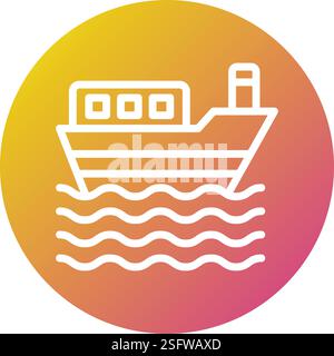 Boat Vector Icon Design Illustration Stock Vector