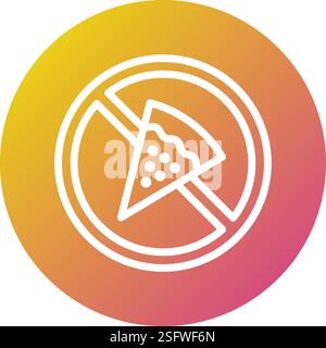 No Fast Food Vector Icon Design Illustration Stock Vector