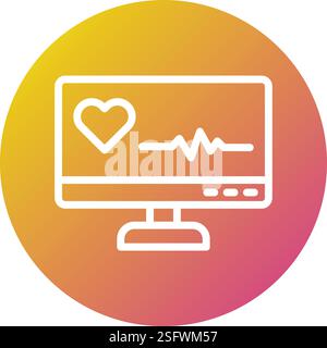 Desktop Vector Icon Design Illustration Stock Vector