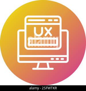 Ux Vector Icon Design Illustration Stock Vector