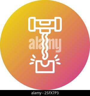 Corkscrew Vector Icon Design Illustration Stock Vector