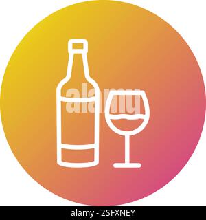 Whiskey Vector Icon Design Illustration Stock Vector