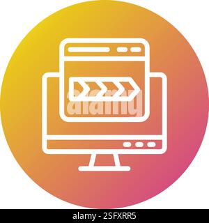 Breadcrumb Vector Icon Design Illustration Stock Vector