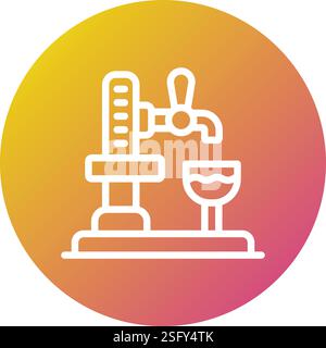 Beer Tap Vector Icon Design Illustration Stock Vector