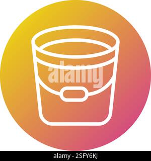 Bucket Vector Icon Design Illustration Stock Vector