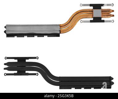 Cooling radiator for laptop, replacement part, Efficient heat dissipation, extends the life of your device. Stock Photo