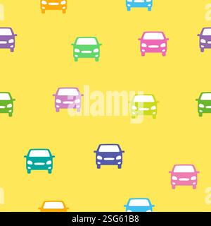 Cars, Seamless colorful Pattern texture Stock Vector
