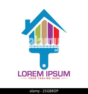 Painting Logo Design Stock Vector