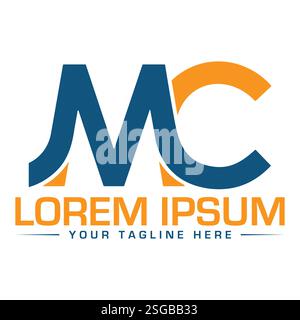 MC Letter Logo Design Stock Vector