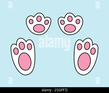 Bunny footprint vector illustration Stock Vector