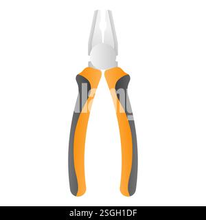 Pliers Repair Equipment Vector. Hand Tools Pliers Icon. Work Tools Pliers Elements. Stock Vector