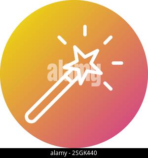 Magic Wand Vector Icon Design Illustration Stock Vector