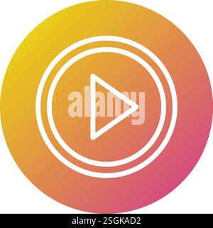 Play Button Vector Icon Design Illustration Stock Vector
