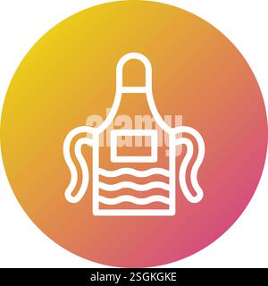 Apron Vector Icon Design Illustration Stock Vector