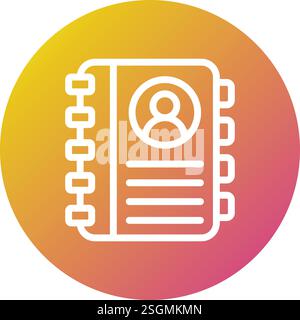 Adress Book Vector Icon Design Illustration Stock Vector