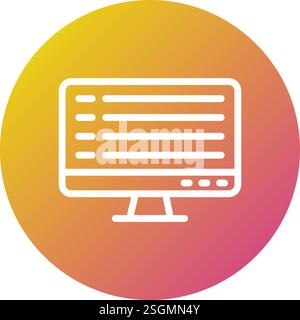 Computer Vector Icon Design Illustration Stock Vector