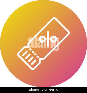 Retail Coupon Vector Icon Design Illustration Stock Vector