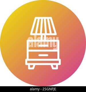 Nightstand Vector Icon Design Illustration Stock Vector
